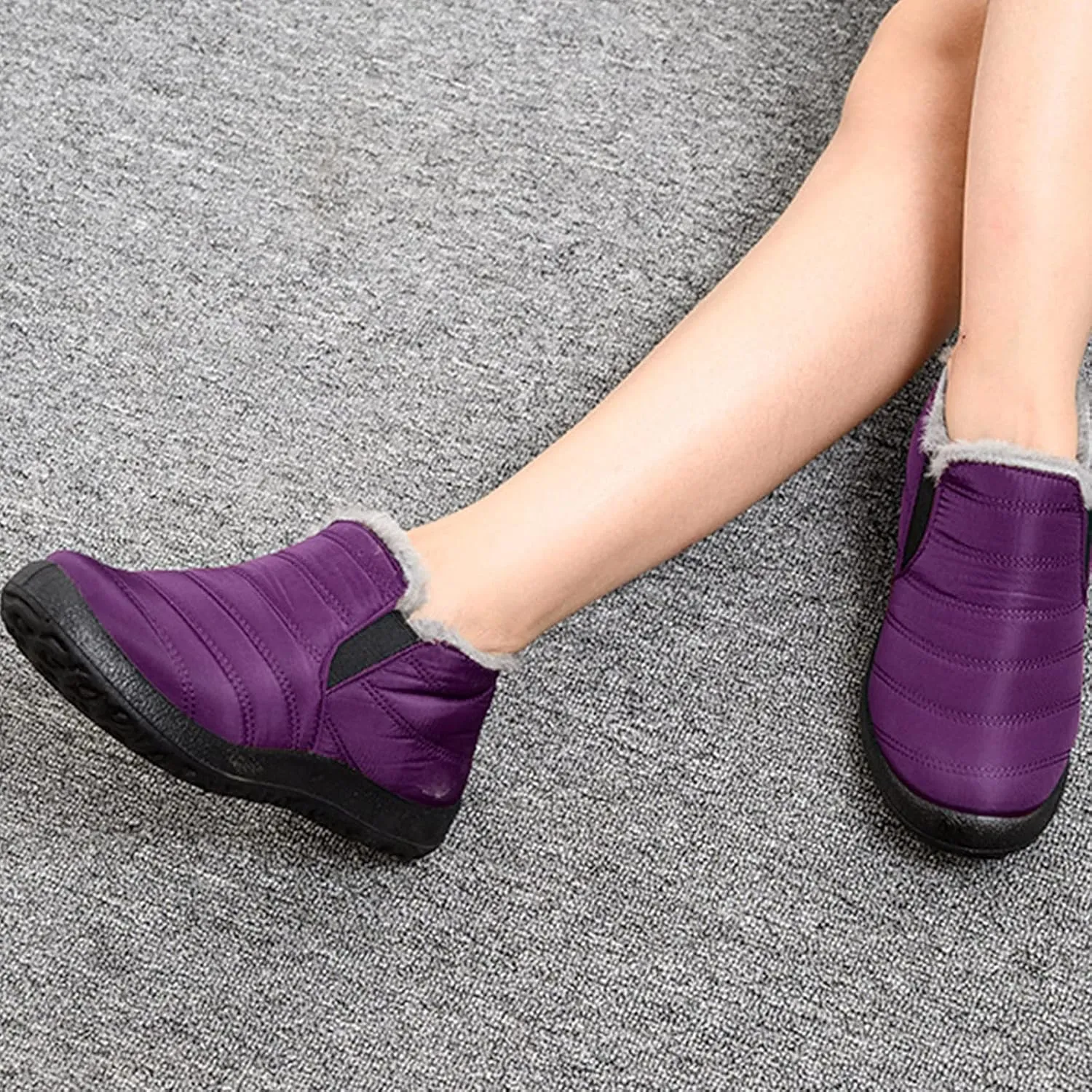 Women's Waterproof Snow Boots Zipper Woman Snow Boots Slip on Slip on Snow Boots Womens Size 7.5 Women Boots Winter Cute Botas De Trabajo Para Mujer Contra El Agua Y Frio Con Cubo