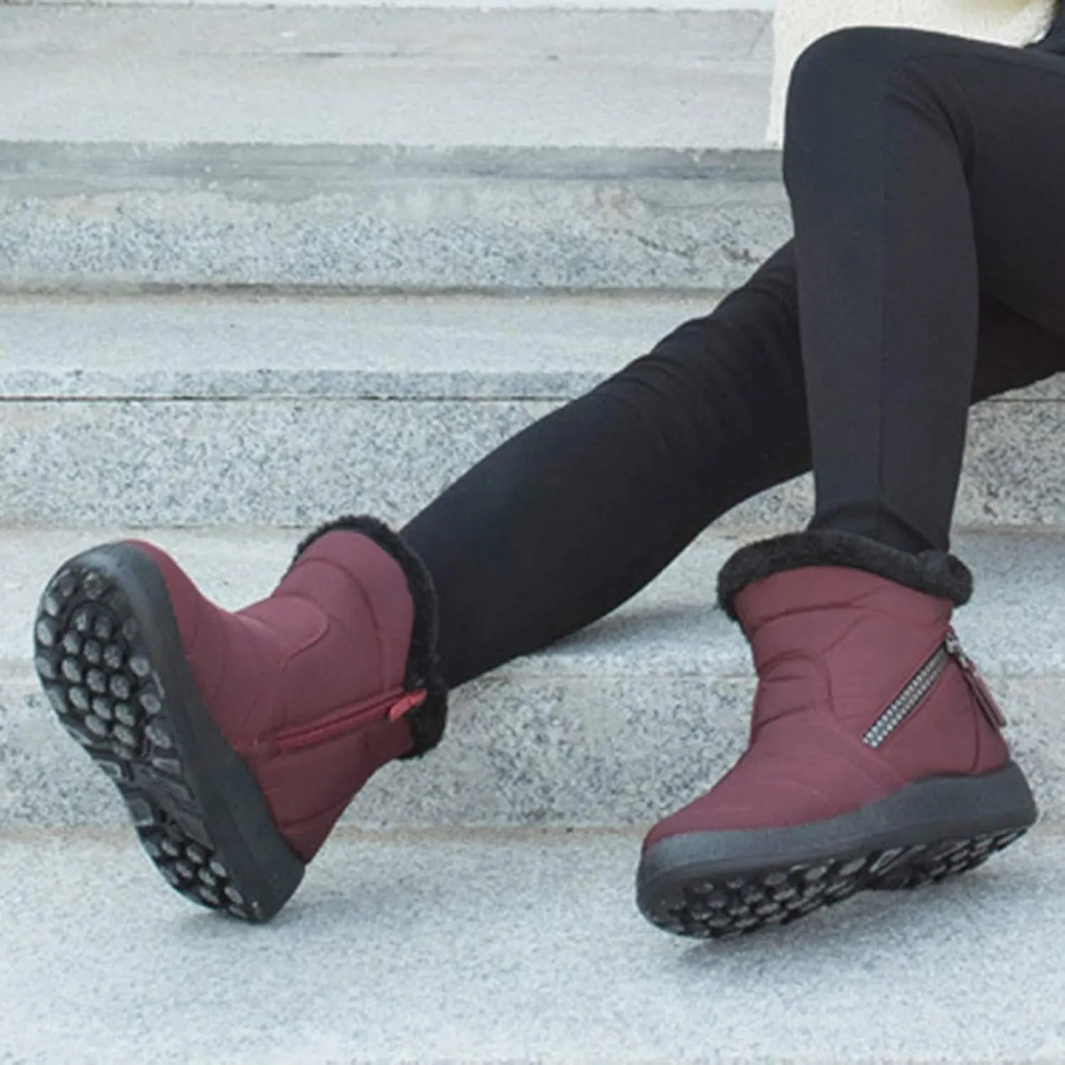 Womens Waterproof Winter Boots Size 9 Winter Snow Boots Women 2023 Womens Winter Booties Winter Boot Women Womens Winter Hiking Boots