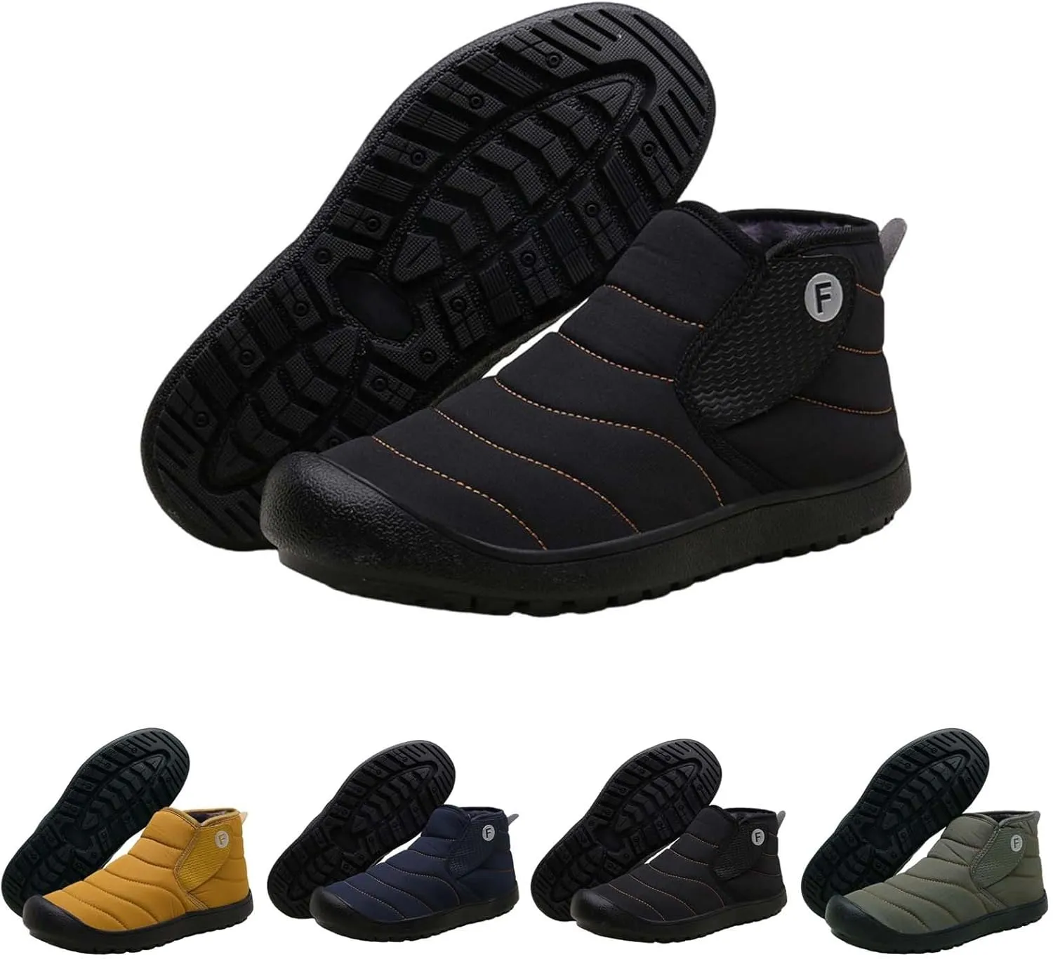 Women's Winter Boots Wide Width Snow Boots Slip On Womens Warm Ankle Barefoot Shoes Grounded Footwear Hiking Mens Casual Shoes Men Winter Booties