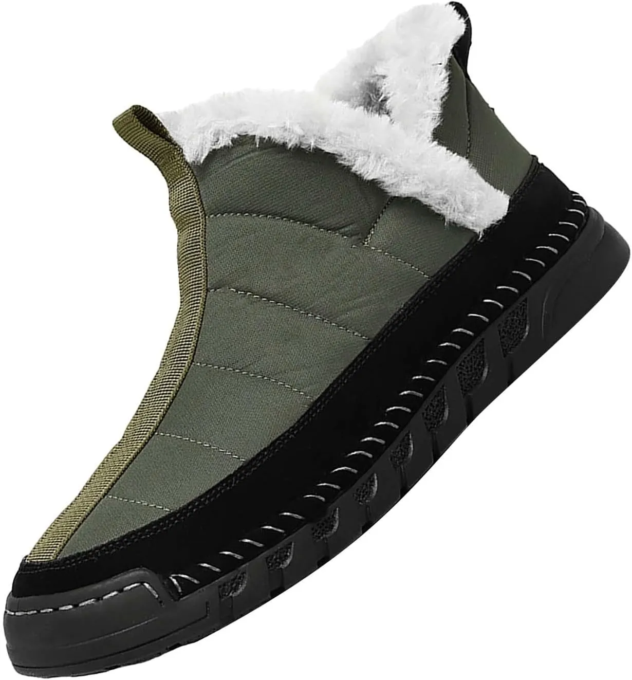 Womens Winter Business Casual Shoes Women's Wide Width Waterproof Snow Boots Fuzzy Boots Cozy Boots for Women Mid Calf Winter Boots for Women Waterproof Sales Clearance