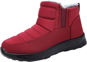 Women's Winter Snow Boots Water-proof Lightweight Warm Fashion Ankle Boot for Women Ladies Slip On Platform Boots Fleece Lined High Top Sneakers Non-Slip Outdoor Shoes for Walking Hiking