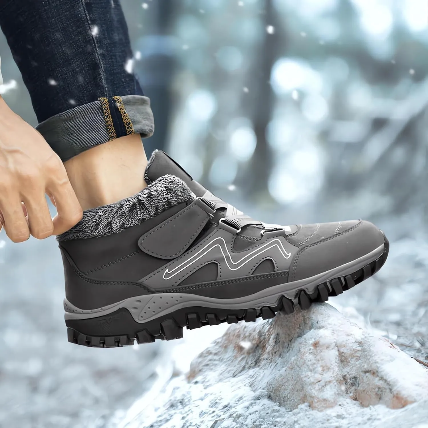 Women's Winter Warm Back Lace Up Snow Boots Women's Winter Boots Waterproof Women's Winter Ankle Boots White Women's Winter Booties Slippers Snow Shoes for Women Wide Width