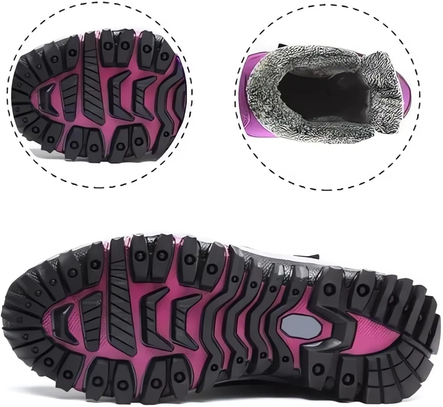 Women's Winter Warm Back Lace Up Snow Boots Women's Winter Boots Waterproof Women's Winter Ankle Boots White Women's Winter Booties Slippers Snow Shoes for Women Wide Width