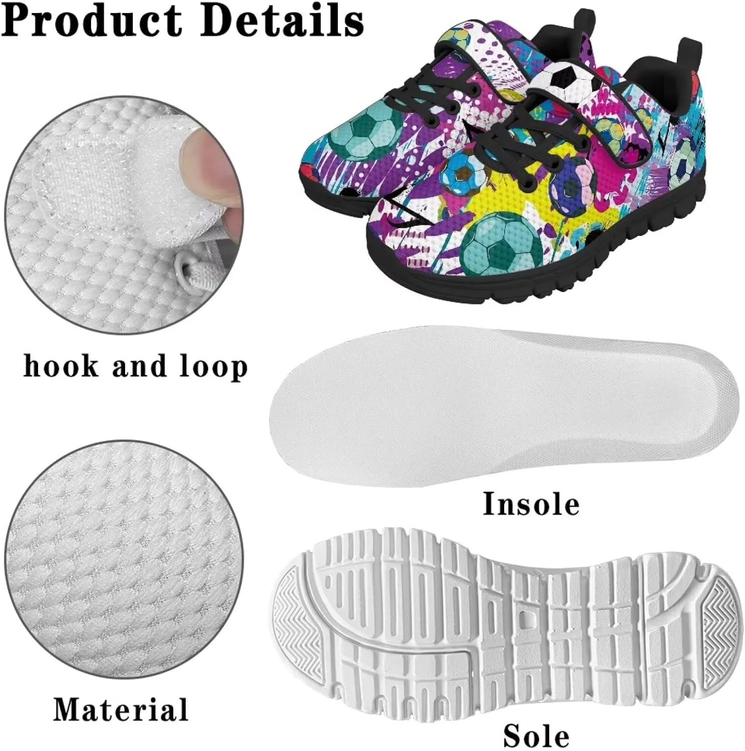 YEXIATODO Slip On Shoes Girls Boys Wide Shoes Kids Shoes No Tie Shoelaces Running Sneakers Slip on Tennis Shoes 11-2.5