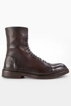 YORK chestnut welted military boots.